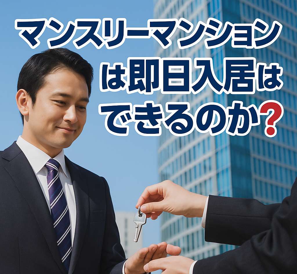 マンスリーマンションは即日入居はできるのか❔