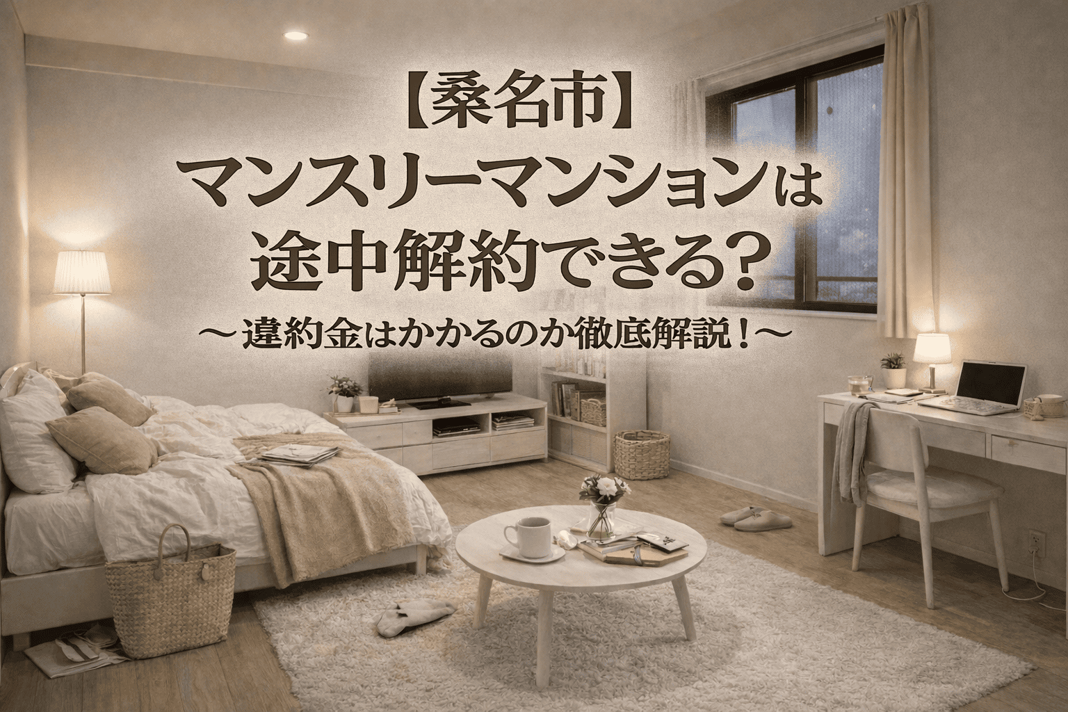 【桑名市】マンスリーマンションは途中解約できる？違約金はかかるのか徹底解説！